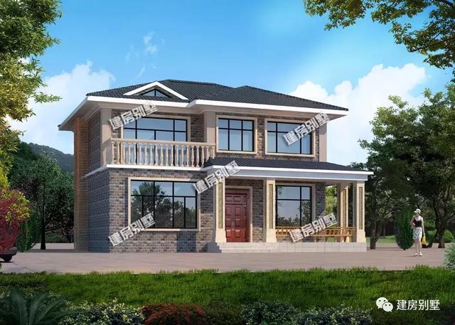 二層小洋樓設(shè)計圖，11.65×9.55米，南北通透，23萬建起來