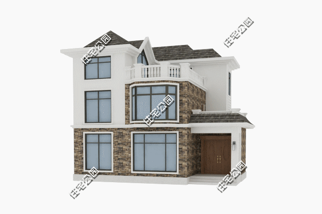 一棟3層帶坡頂別墅設計圖，11X11米宅地尺寸，適合農(nóng)村生活