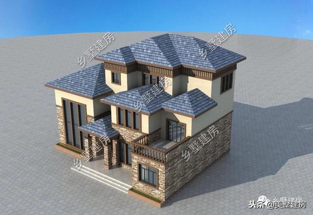 時尚洋氣農村別墅設計圖，怕成本太高？這兩套30萬左右的你肯定喜歡！