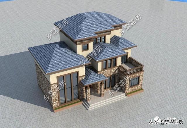 時尚洋氣農村別墅設計圖，怕成本太高？這兩套30萬左右的你肯定喜歡！