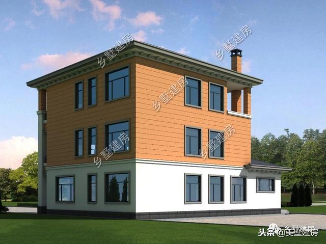 兩套農村三層別墅設計圖，錯落有致的新型別墅或布局方正的歐式