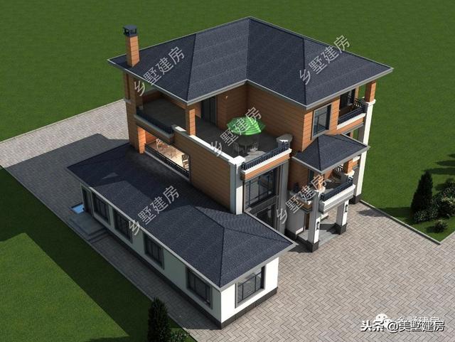 兩套農村三層別墅設計圖，錯落有致的新型別墅或布局方正的歐式