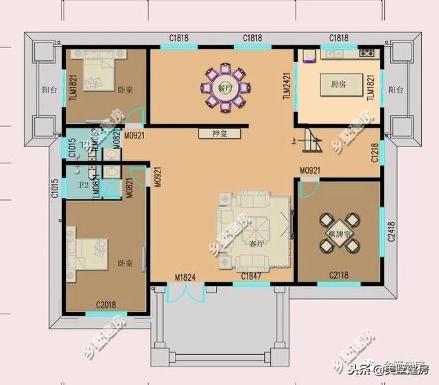 兩套農村三層別墅設計圖，錯落有致的新型別墅或布局方正的歐式