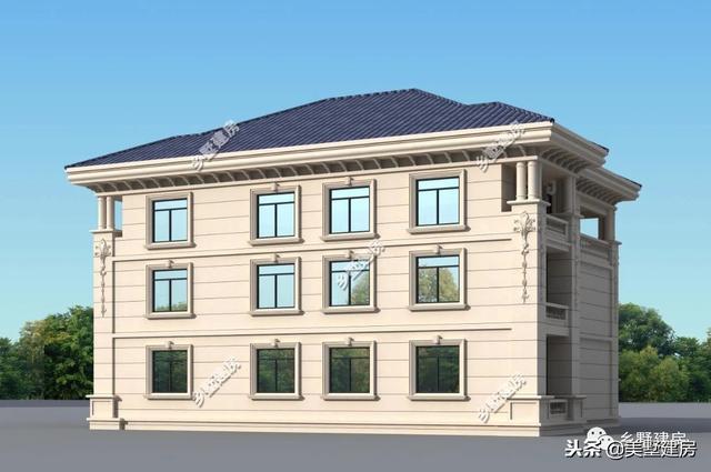 兩套農村三層別墅設計圖，錯落有致的新型別墅或布局方正的歐式