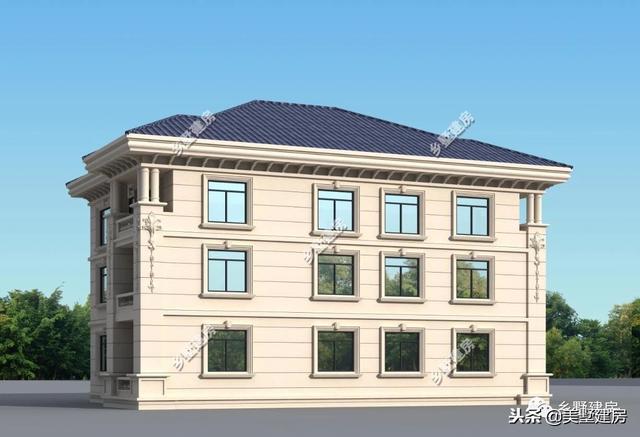 兩套農村三層別墅設計圖，錯落有致的新型別墅或布局方正的歐式