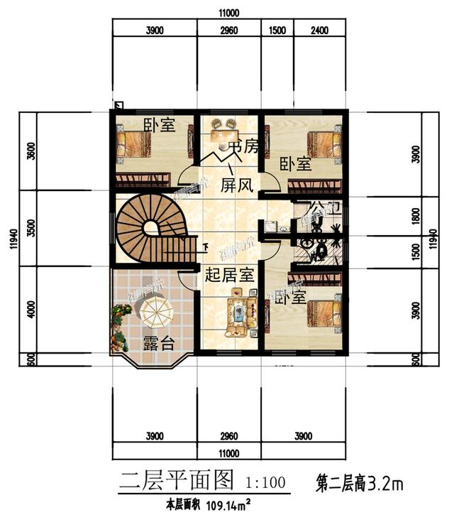 超級養眼的二層別墅設計圖紙，室內布局還很實用