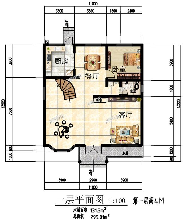 超級養眼的二層別墅設計圖紙，室內布局還很實用