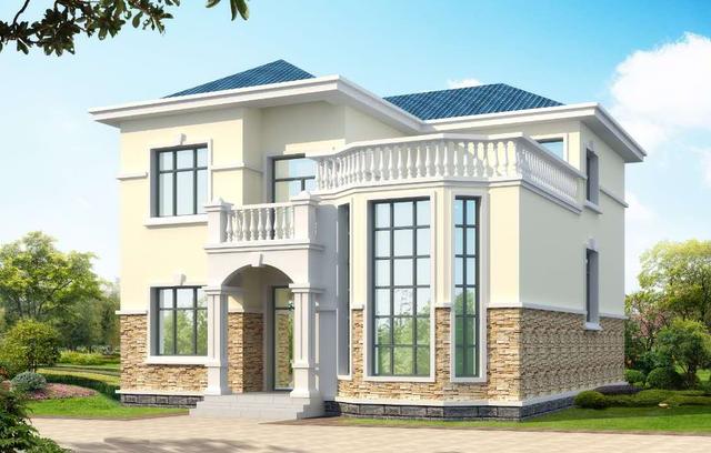 優美二層小洋樓設計圖，20萬建別墅，實景一棟比一棟優秀！