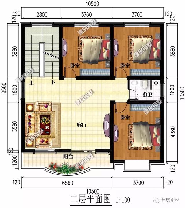 兩棟四層別墅設計圖，開間相近的，建高層住宅視野開闊，給全家人長臉