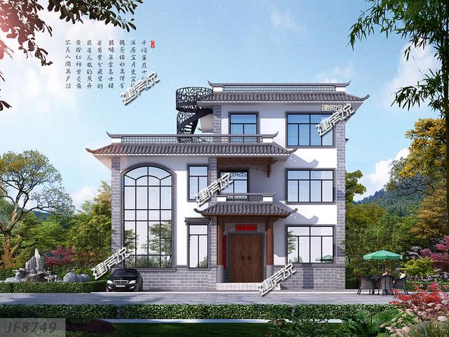 中式別墅設計圖，準備35萬開建，艾特所有農村人，有地建房趁早，