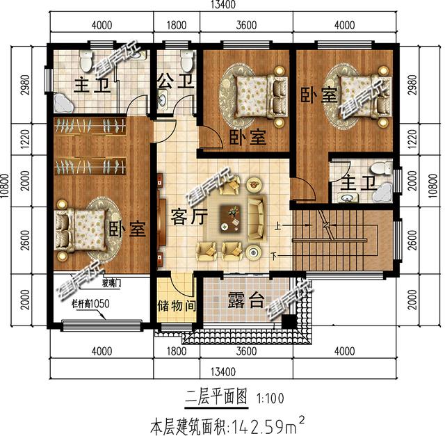 中式別墅設計圖，準備35萬開建，艾特所有農村人，有地建房趁早，