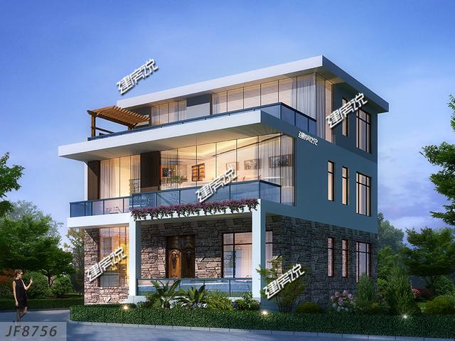 新款現代別墅設計圖，現代年輕人最愛，建一棟很拉風