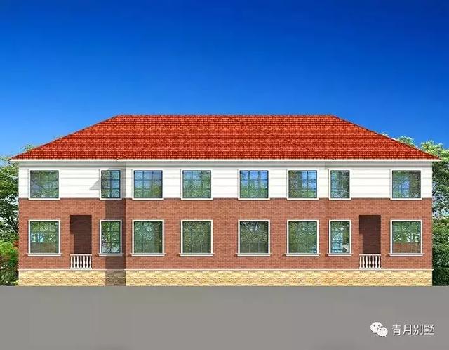 二層雙拼小別墅設計圖，開間25.8米×11米，簡單大氣，主體造價70萬