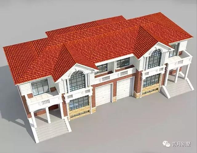 二層雙拼小別墅設計圖，開間25.8米×11米，簡單大氣，主體造價70萬