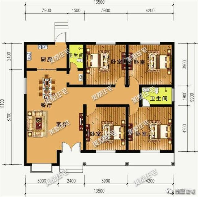 5套一層別墅設(shè)計(jì)圖，每一套都很便宜，最后一套最好看！