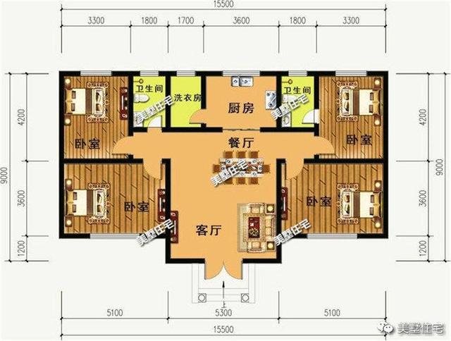 5套一層別墅設(shè)計(jì)圖，每一套都很便宜，最后一套最好看！