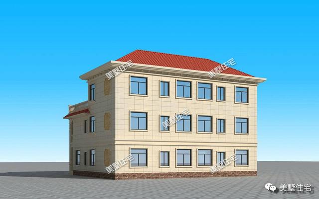 雙拼別墅設計圖，建了兄弟一家親，外觀明亮大方！