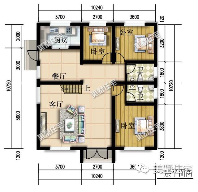 一層小別墅自建房屋，這棟一層帶大院閣樓地下室，造價12萬！