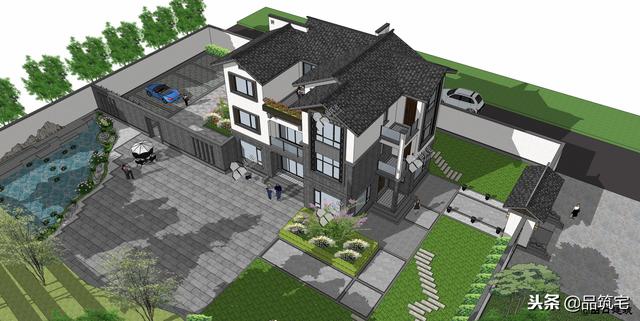 三層中式田園風(fēng)別墅設(shè)計(jì)圖，送給父母養(yǎng)老，也安放我們的鄉(xiāng)愁