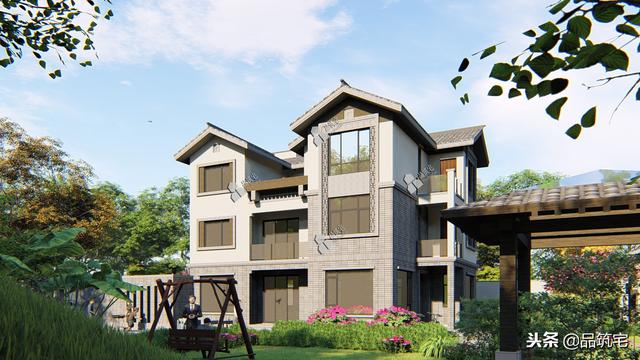 三層中式田園風(fēng)別墅設(shè)計(jì)圖，送給父母養(yǎng)老，也安放我們的鄉(xiāng)愁