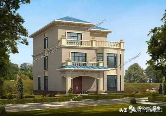 6款小別墅設計圖，一二三層都有，面寬10米以下，功能齊全樣式大氣