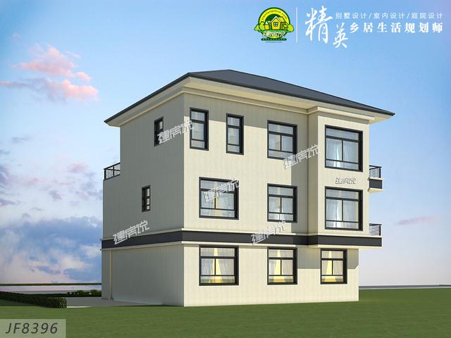 推薦給您一款現代別墅設計圖，農村人都住別墅了，我們還在為買房發愁