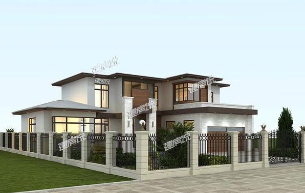 一棟美美的現代風別墅設計圖，是過好日子的開始，30萬就能建