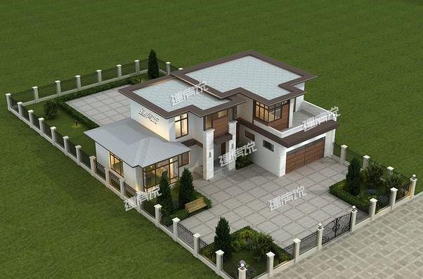 一棟美美的現代風別墅設計圖，是過好日子的開始，30萬就能建