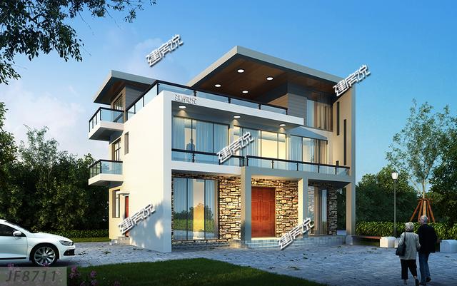 設(shè)計感十足的現(xiàn)代風(fēng)別墅設(shè)計圖，年輕人建房選擇，為自己兒女收藏了