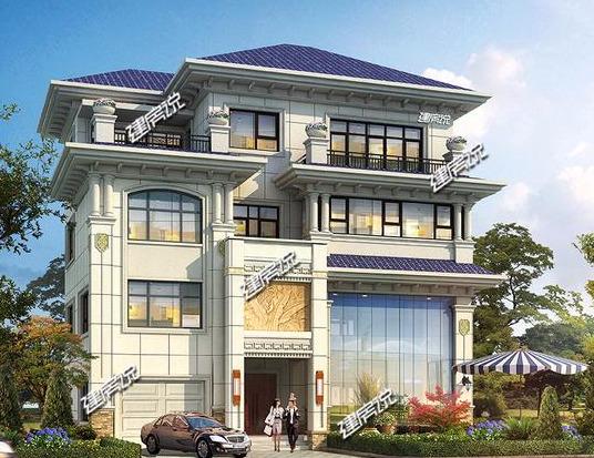 三層豪華歐式別墅設計圖，帶挑空客廳、車庫和夾層，好設計值得收藏！