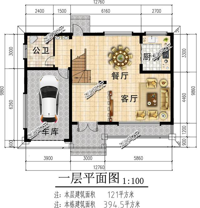 三層豪華歐式別墅設計圖，帶挑空客廳、車庫和夾層，好設計值得收藏！