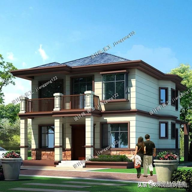 10套適合南北方農村的二層別墅設計圖，各有所長，精美舒適，歡迎選購