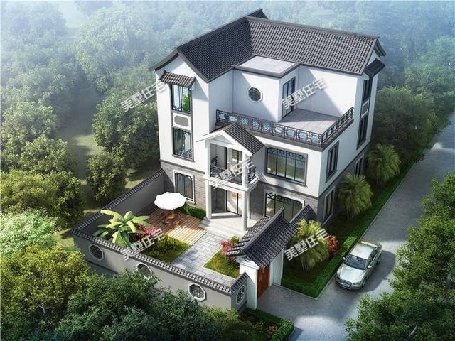 三款帶院子的鄉村別墅設計圖，房子還是帶院子的好！