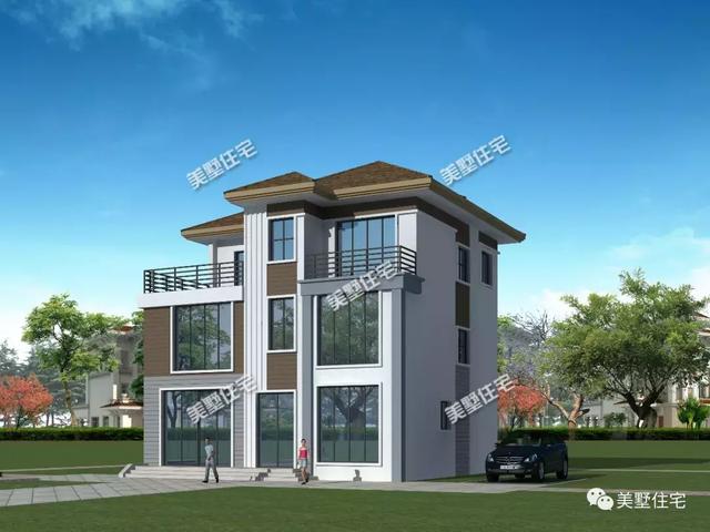 現代風美墅設計圖，清爽簡約，建一棟有面兒又有范兒