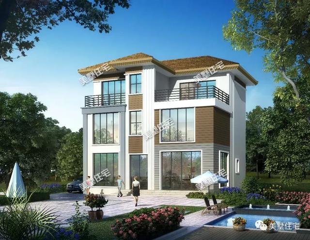 現代風美墅設計圖，清爽簡約，建一棟有面兒又有范兒