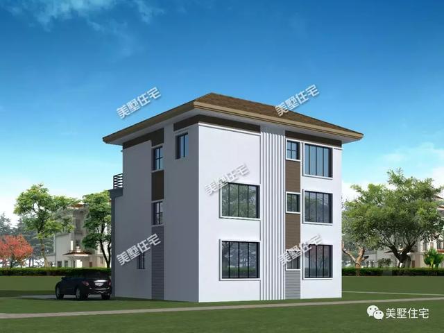 現代風美墅設計圖，清爽簡約，建一棟有面兒又有范兒