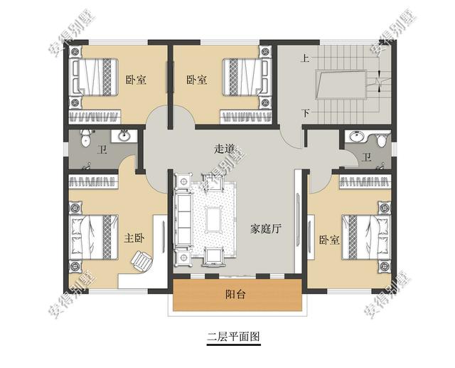 經典3層新中式別墅設計圖，占地13.2*10米，造型簡約、外觀大氣。