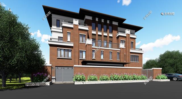 4層兄弟雙拼別墅設(shè)計圖，新中式建筑挑空大客廳設(shè)計，經(jīng)典霸氣！