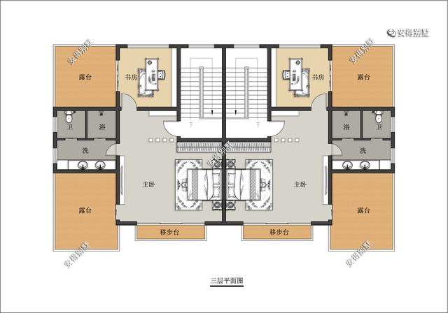 新中式的雙拼別墅設計圖，建筑造型盡顯高端，兄弟這樣建房才叫豪宅。