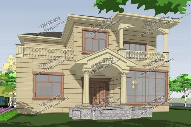 外觀漂亮的二層小別墅設計圖，造價30萬左右，復式布局最受歡迎