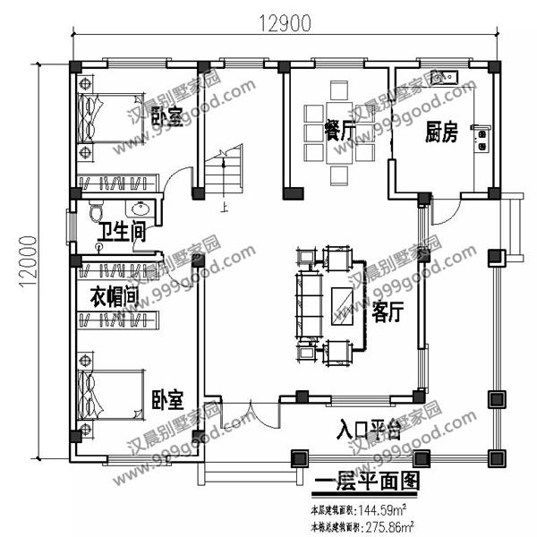 外觀漂亮的二層小別墅設計圖，造價30萬左右，復式布局最受歡迎