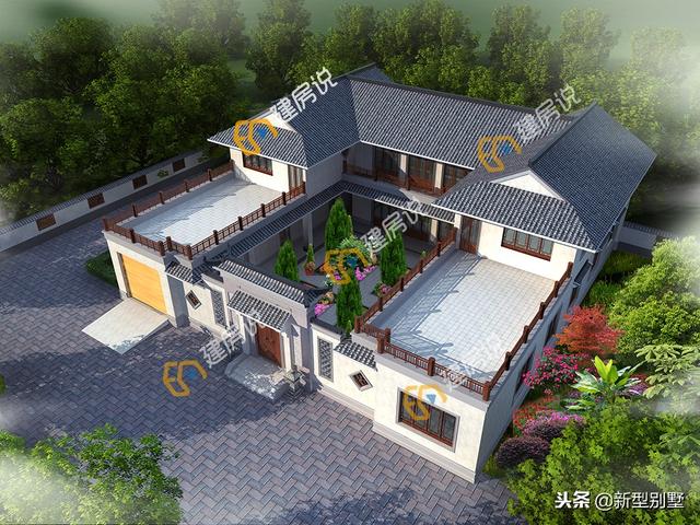 經典四合院設計圖，60萬開建，還配套了大車庫，身份的象征