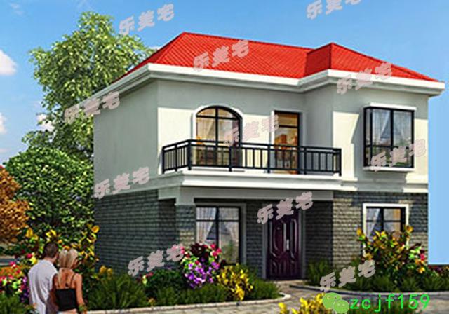 農(nóng)村二層小別墅戶型設(shè)計圖，功能齊全，精神、時尚