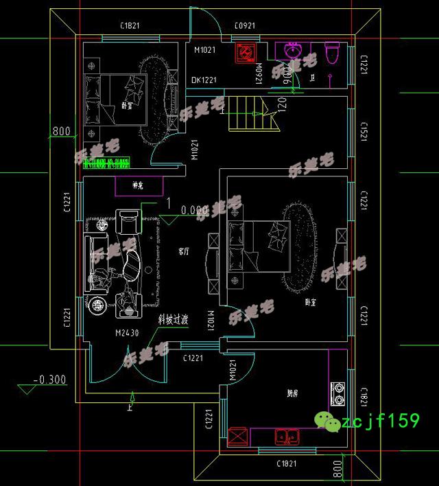 二層半農村自建房大露臺設計圖，經濟實用采光好