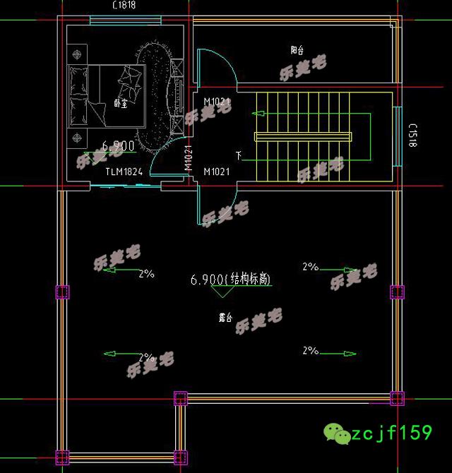 二層半農村自建房大露臺設計圖，經濟實用采光好