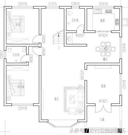 5款帶堂屋農村別墅設計圖，二層三層都有，適合不同需求的家族建房使用