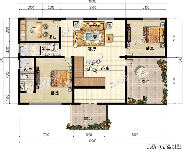 清晰脫俗二層簡(jiǎn)約歐式別墅設(shè)計(jì)圖，在村里絕對(duì)是頭一棟