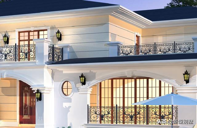 清晰脫俗二層簡(jiǎn)約歐式別墅設(shè)計(jì)圖，在村里絕對(duì)是頭一棟