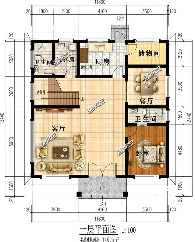 占地146平三層豪華新中式別墅設計圖，村里人都搶著蓋，超贊