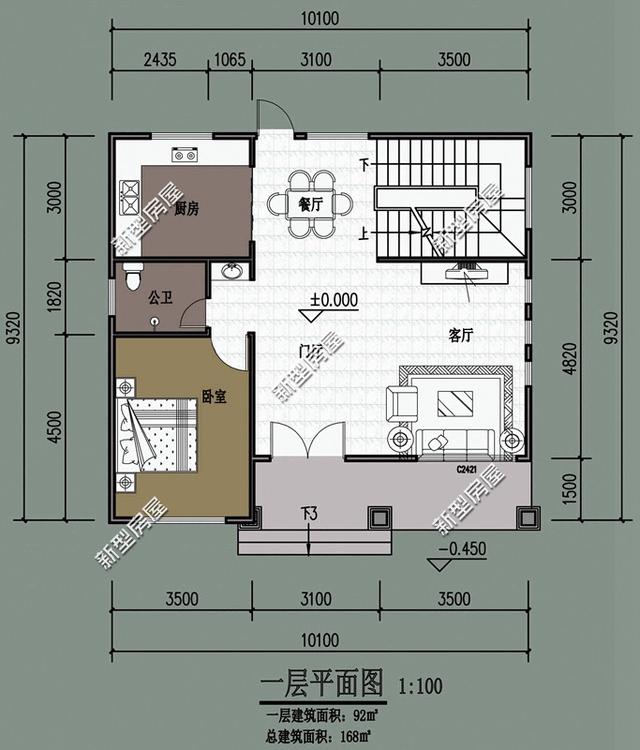 5套10米面寬的農村別墅設計圖，第4套20多萬你建嗎？